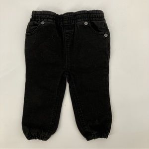 Burberry Children Black Elastic Waist Jeans - size 6 months